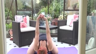 AuntJudys - Busty mature redhead Velvet does Yoga